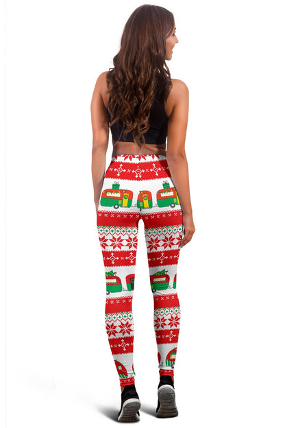 Camper Camping Ugly Christmas Design Print Women Leggings