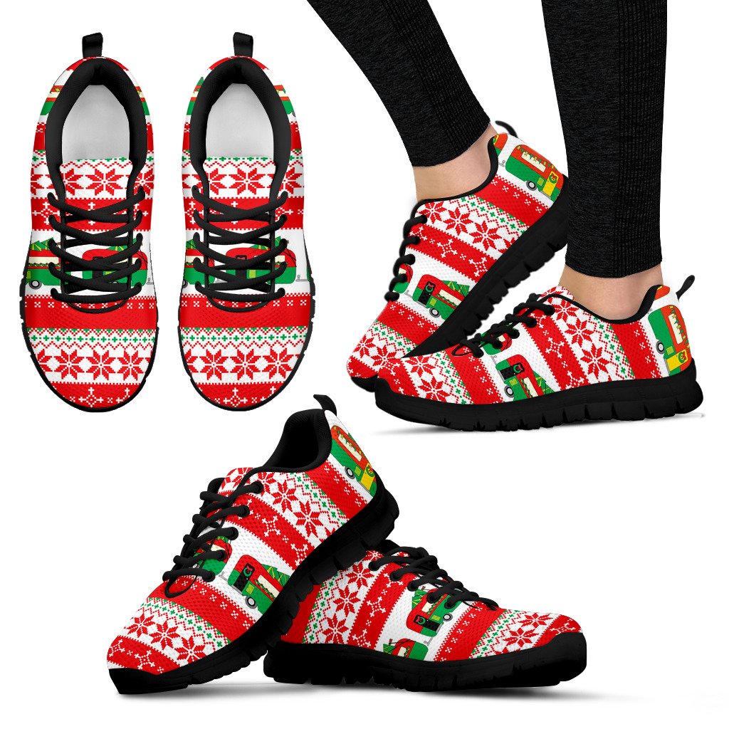 Camper Camping Ugly Christmas Design Print Women Sneakers Shoes