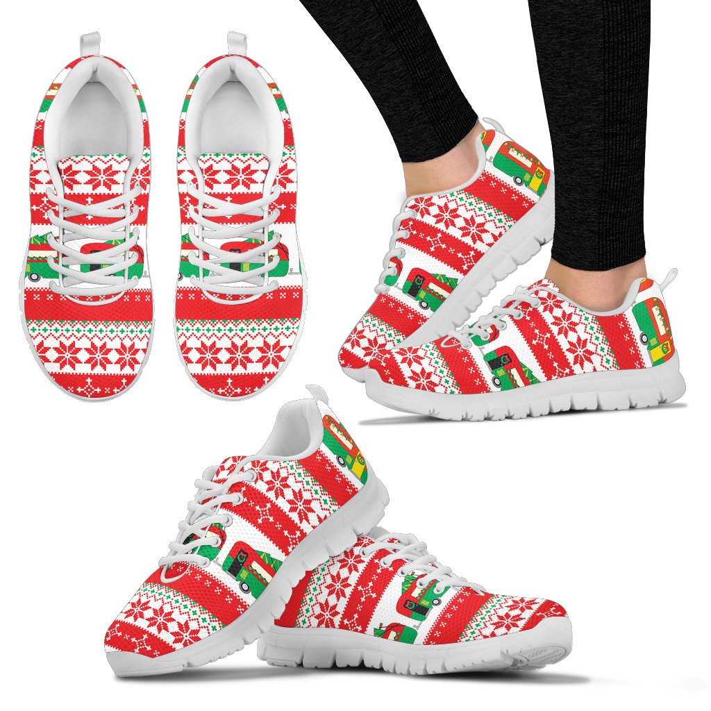 Camper Camping Ugly Christmas Design Print Women Sneakers Shoes