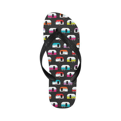 Camper Caravan Pattern Flip Flops-JTAMIGO.COM