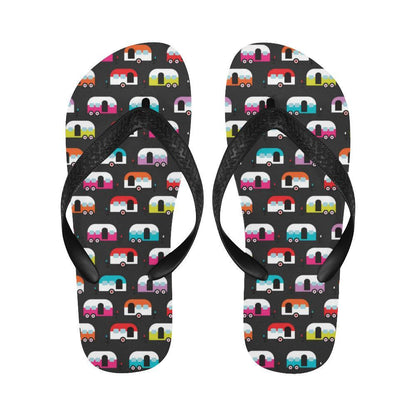 Camper Caravan Pattern Flip Flops-JTAMIGO.COM