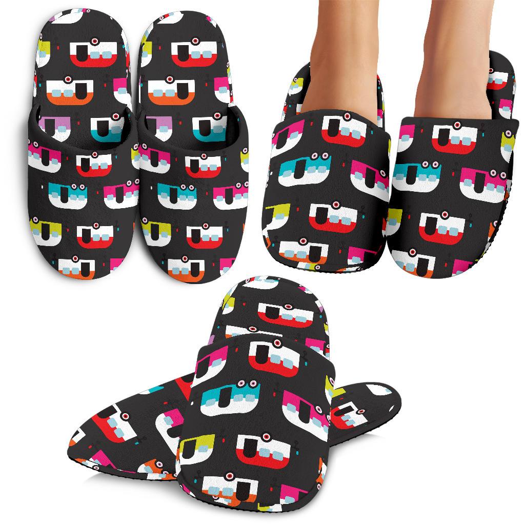 Camper Caravan Pattern House Slippers