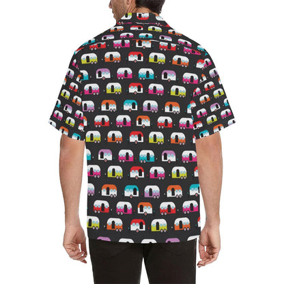 Camper Caravan Pattern Men Aloha Hawaiian Shirt