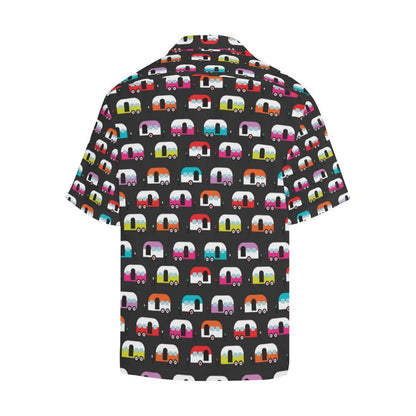 Camper Caravan Pattern Men Aloha Hawaiian Shirt