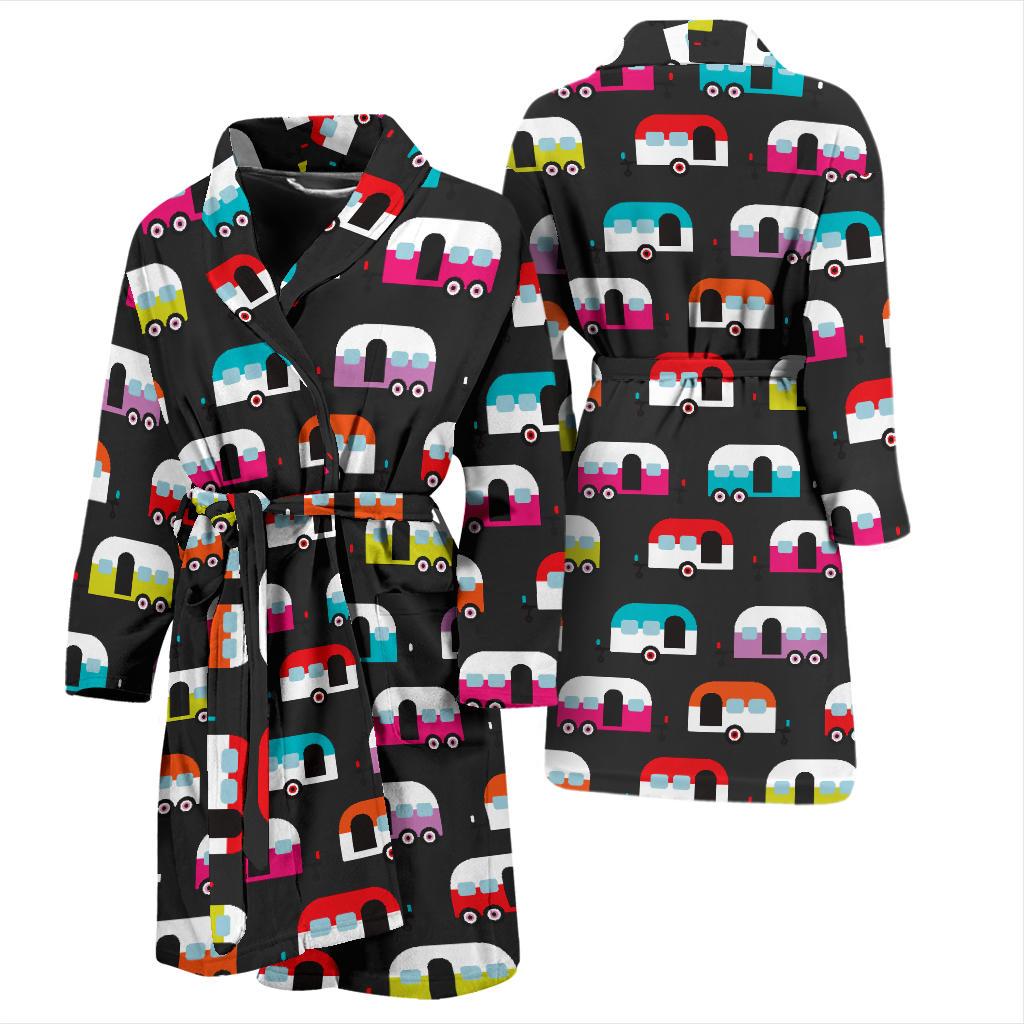 Camper Caravan Pattern Men Bath Robe-JTAMIGO.COM