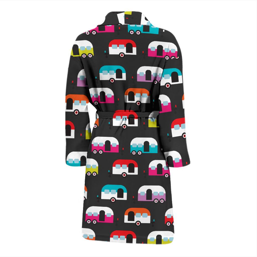 Camper Caravan Pattern Men Bath Robe-JTAMIGO.COM