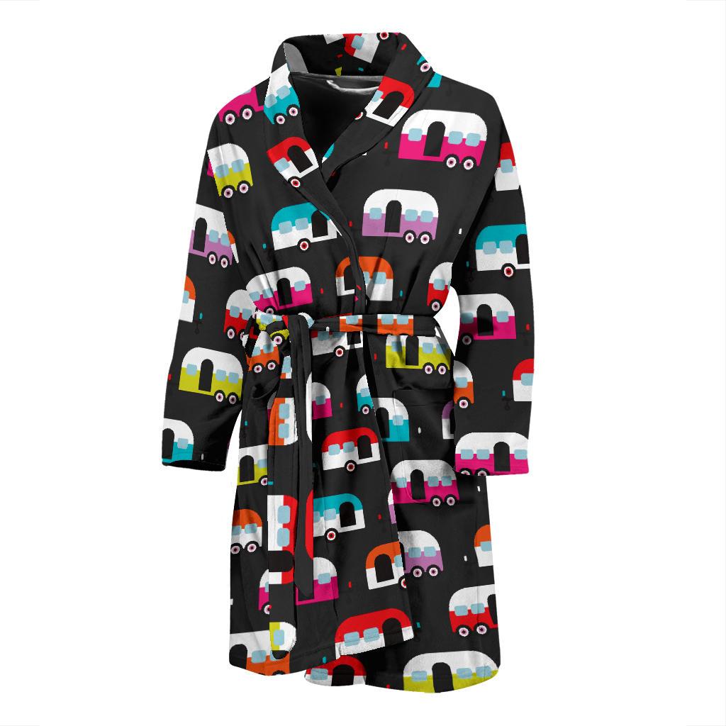 Camper Caravan Pattern Men Bath Robe-JTAMIGO.COM