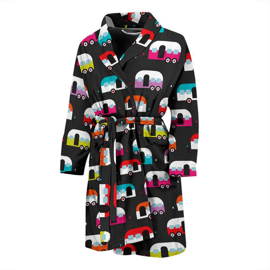 Camper Caravan Pattern Men Bath Robe-JTAMIGO.COM