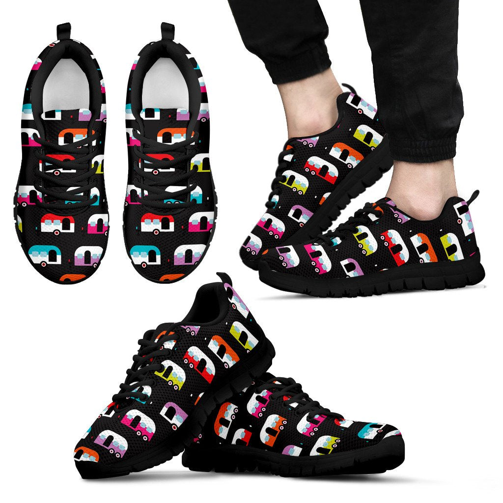 Camper Caravan Pattern Men Sneakers Shoes