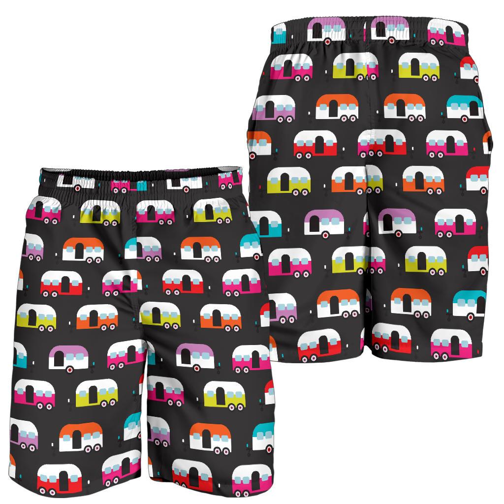 Camper Caravan Pattern Mens Shorts-JTAMIGO.COM