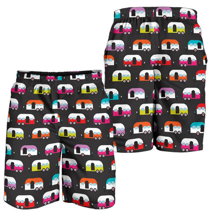 Camper Caravan Pattern Mens Shorts-JTAMIGO.COM