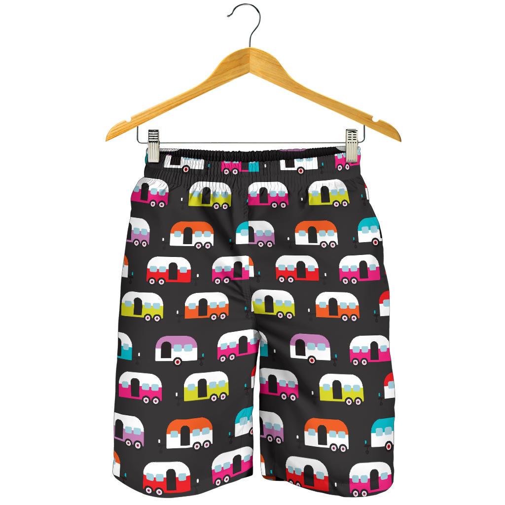 Camper Caravan Pattern Mens Shorts-JTAMIGO.COM