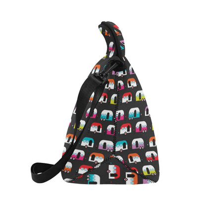 Camper Caravan Pattern Neoprene Lunch Bag (Model 1669)(Large)-JTAMIGO.COM