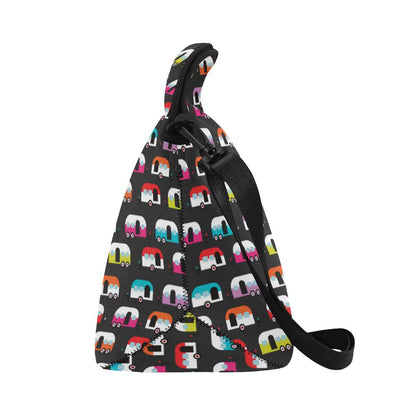 Camper Caravan Pattern Neoprene Lunch Bag (Model 1669)(Large)-JTAMIGO.COM