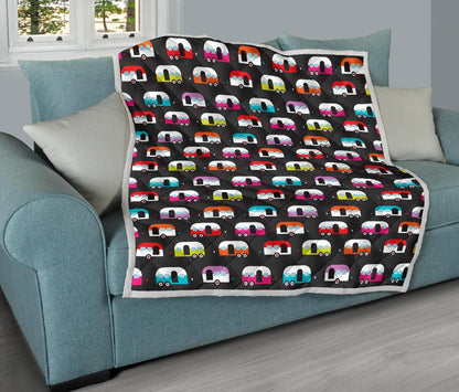 Camper Caravan Pattern Premium Quilt-JTAMIGO.COM