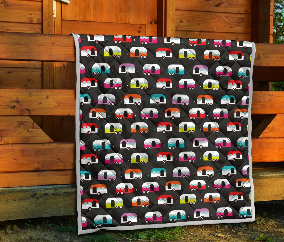 Camper Caravan Pattern Premium Quilt-JTAMIGO.COM