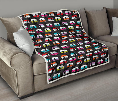 Camper Caravan Pattern Premium Quilt-JTAMIGO.COM