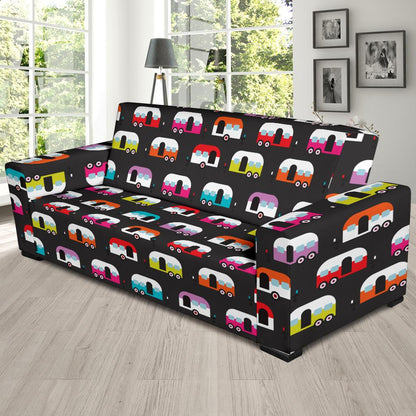 Camper Caravan Pattern Sofa Slipcover-JTAMIGO.COM
