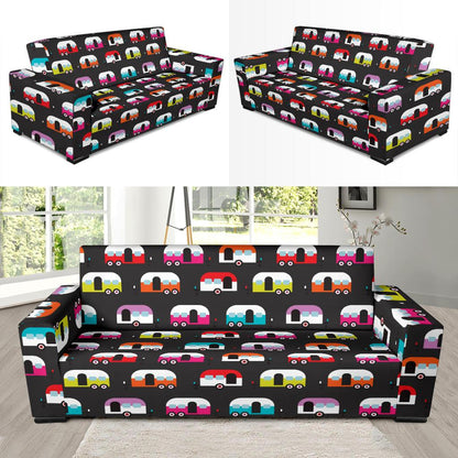 Camper Caravan Pattern Sofa Slipcover-JTAMIGO.COM