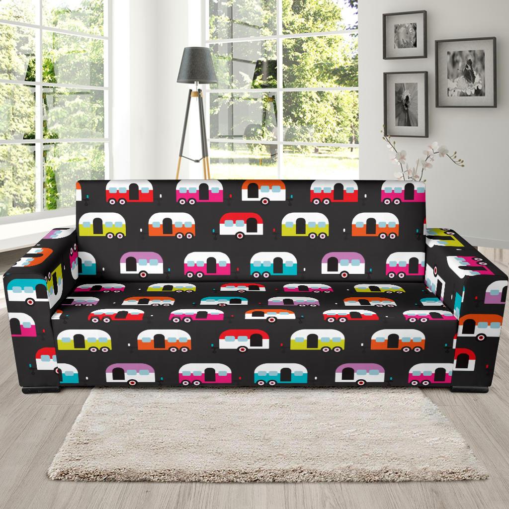Camper Caravan Pattern Sofa Slipcover-JTAMIGO.COM