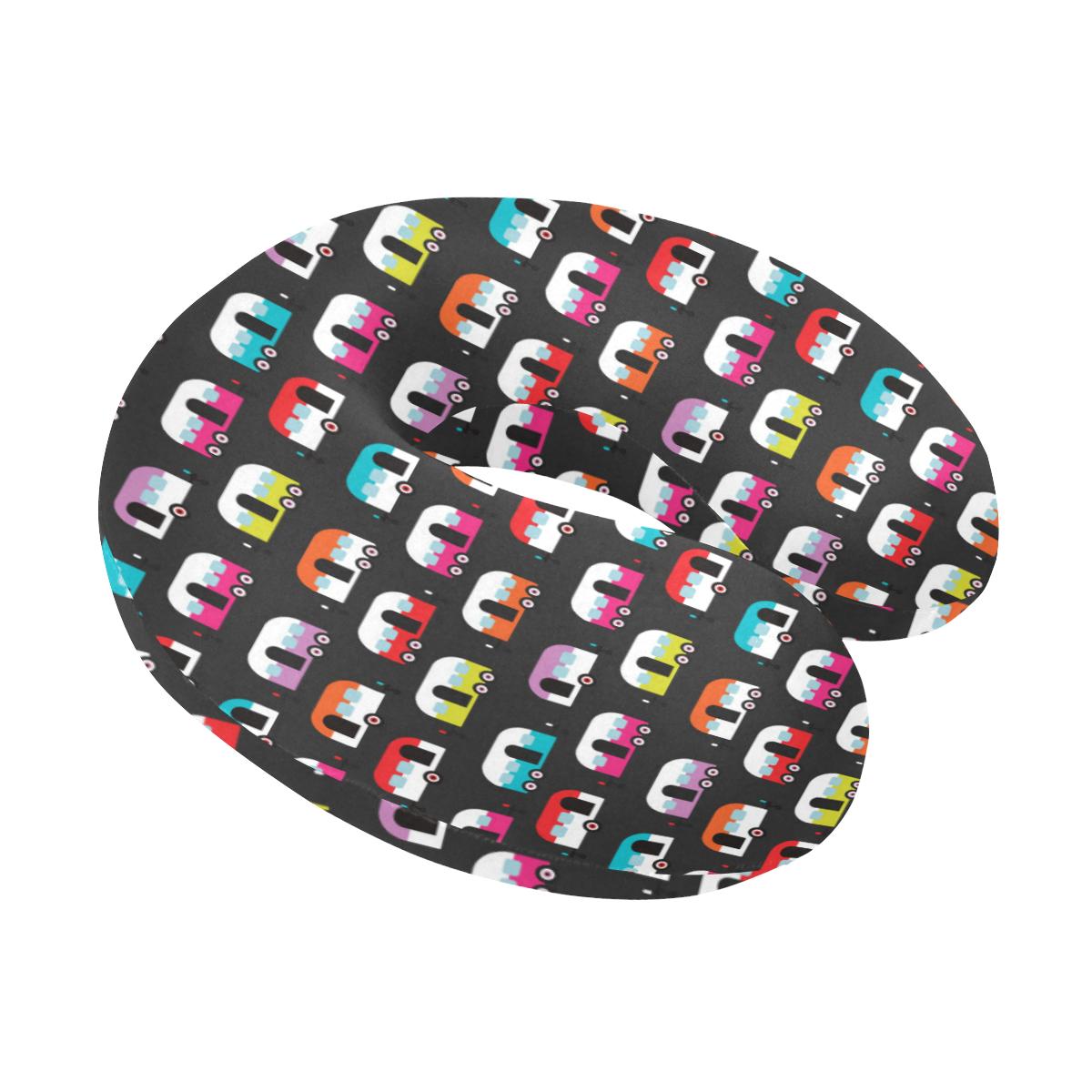 Camper Caravan Pattern U-Shaped Travel Neck Pillow-JTAMIGO.COM