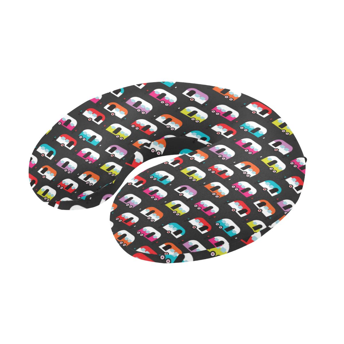 Camper Caravan Pattern U-Shaped Travel Neck Pillow-JTAMIGO.COM