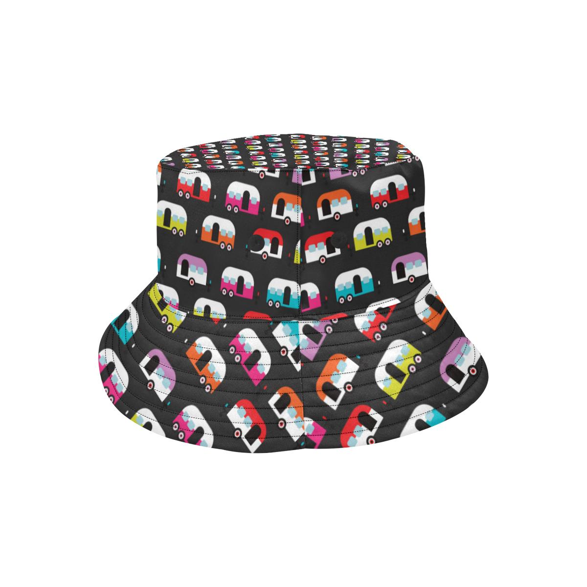 Camper Caravan Pattern Unisex Bucket Hat