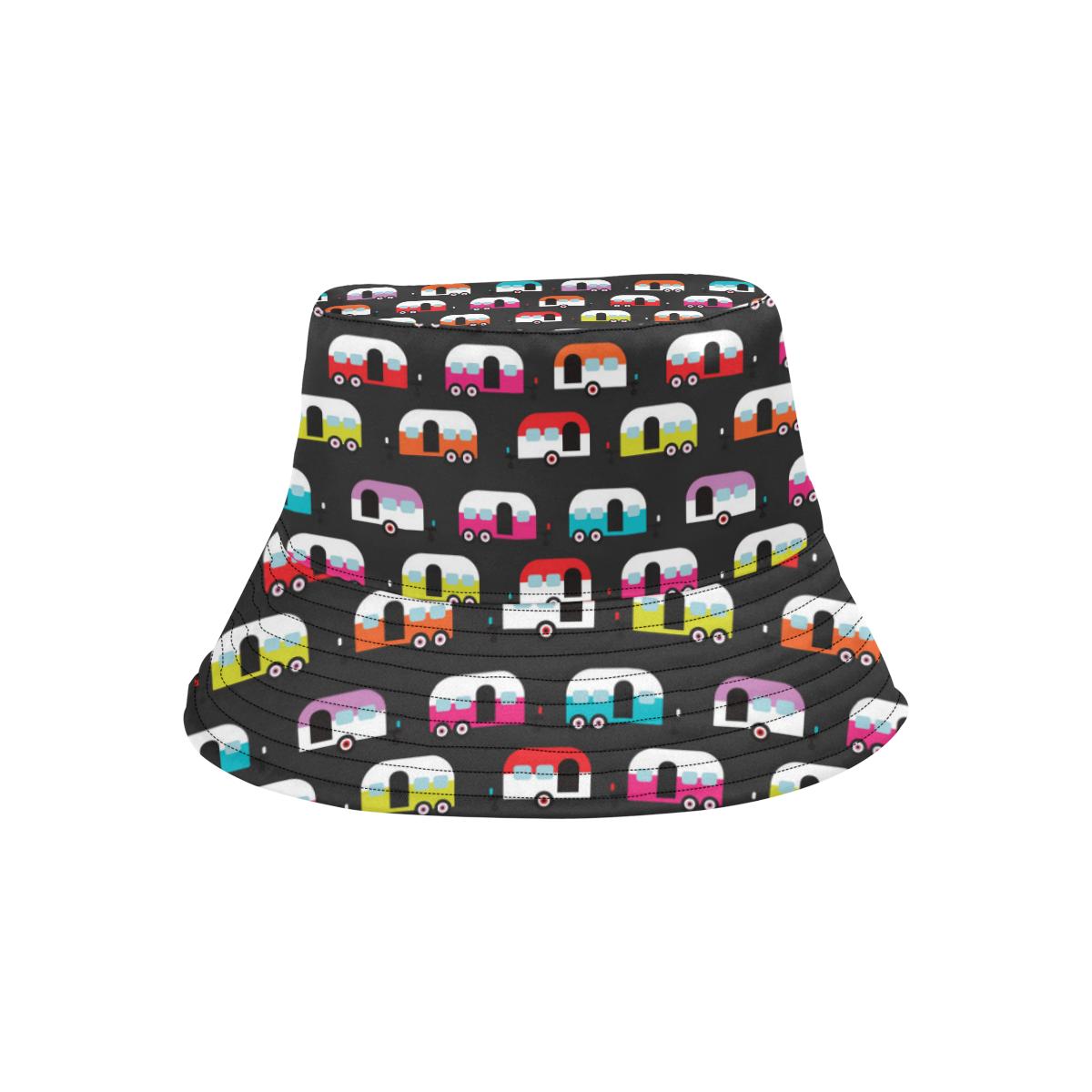 Camper Caravan Pattern Unisex Bucket Hat