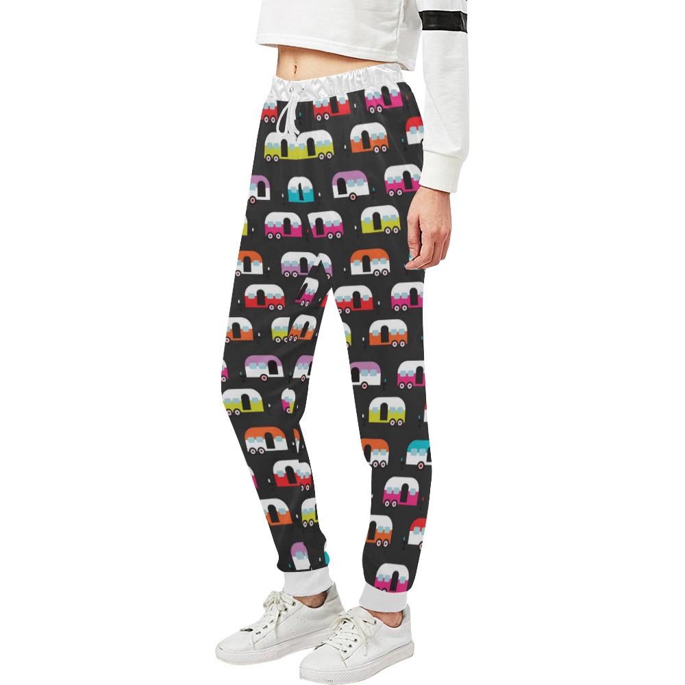 Camper Caravan Pattern Unisex Casual Sweatpants (Model L11)-JTAMIGO.COM