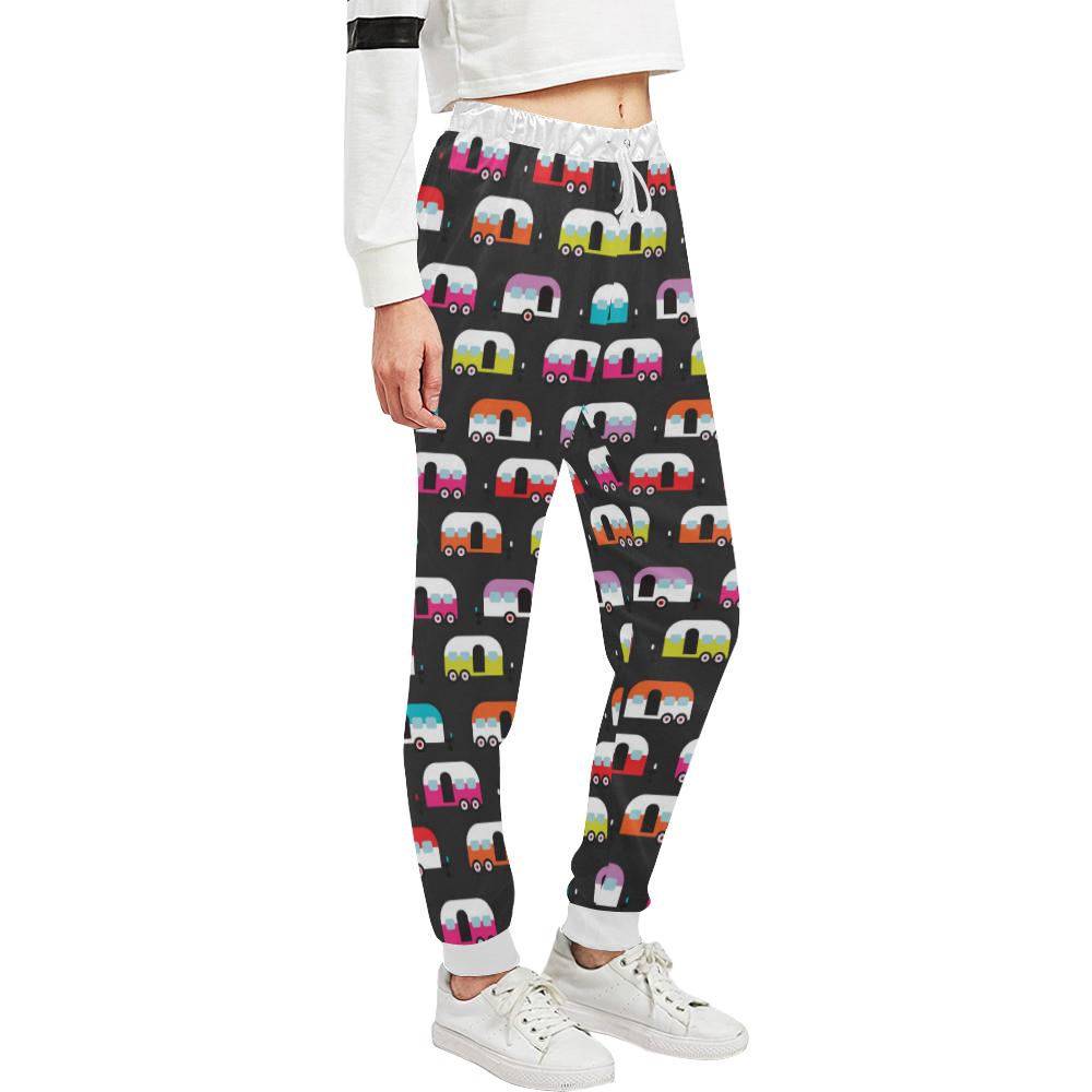 Camper Caravan Pattern Unisex Casual Sweatpants (Model L11)-JTAMIGO.COM