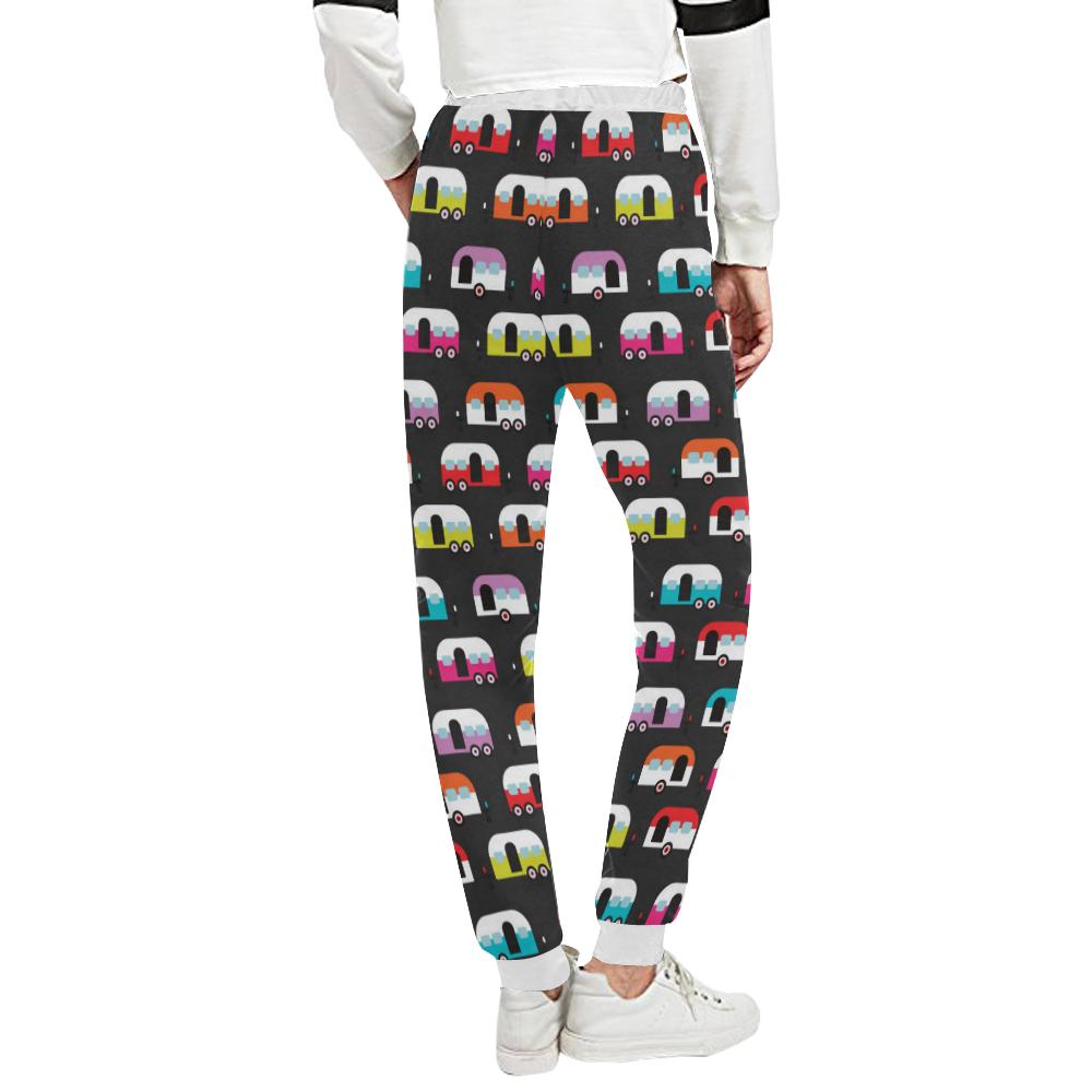 Camper Caravan Pattern Unisex Casual Sweatpants (Model L11)-JTAMIGO.COM