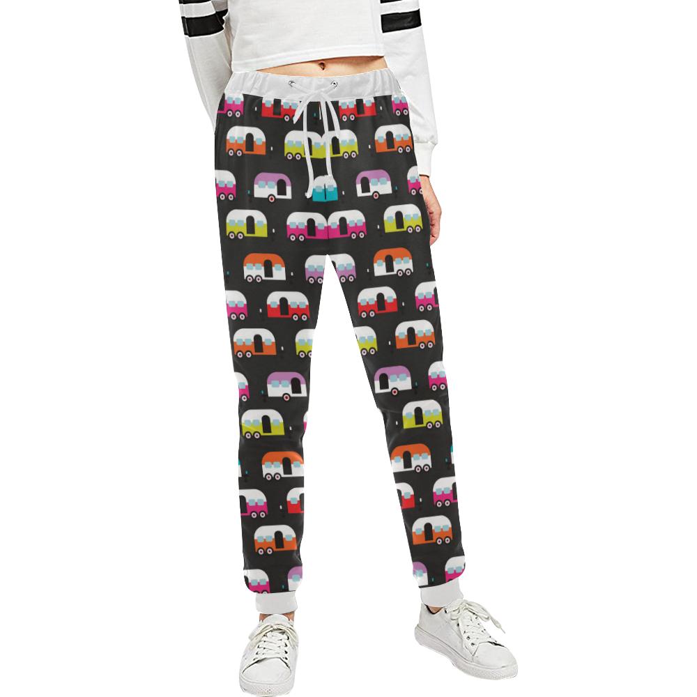 Camper Caravan Pattern Unisex Casual Sweatpants (Model L11)-JTAMIGO.COM