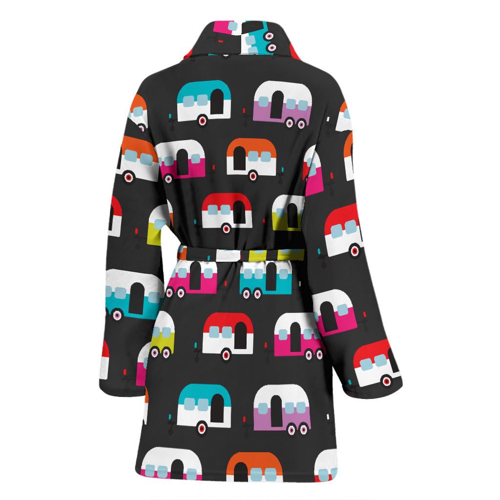Camper Caravan Pattern Women Bath Robe-JTAMIGO.COM