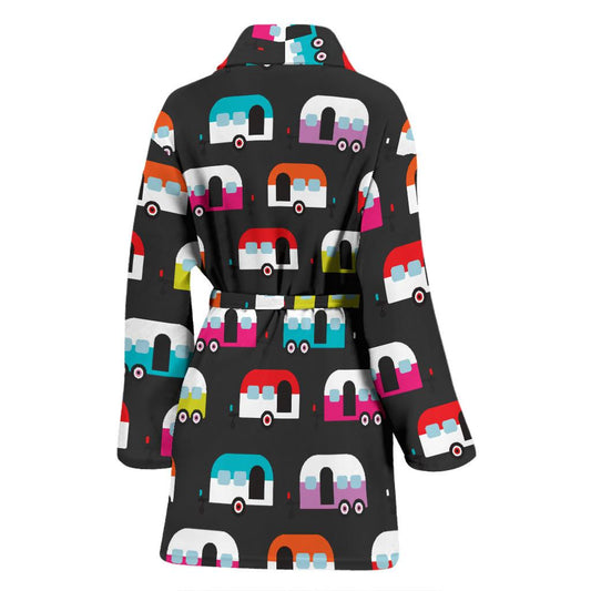 Camper Caravan Pattern Women Bath Robe-JTAMIGO.COM