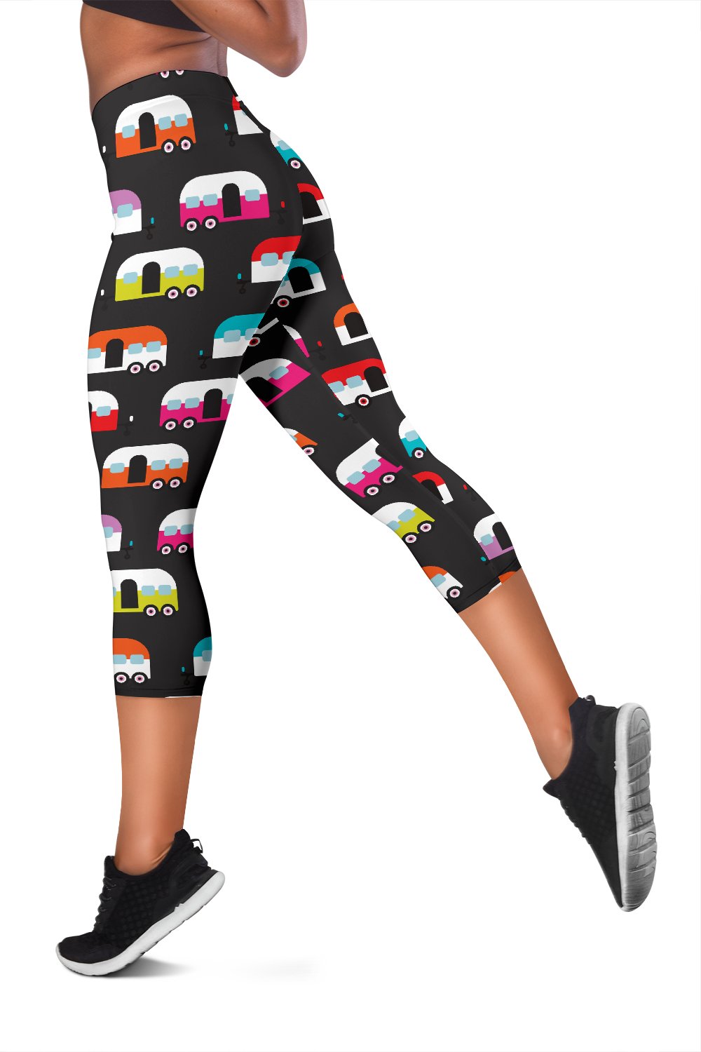 Camper Caravan Pattern Women Capris