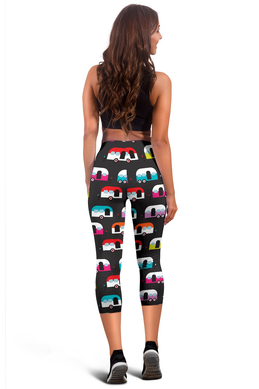 Camper Caravan Pattern Women Capris