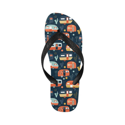 Camper Caravan Print Pattern Flip Flops-JTAMIGO.COM