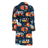 Camper Caravan Print Pattern Men Bath Robe-JTAMIGO.COM