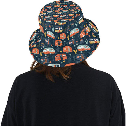 Camper Caravan Print Pattern Unisex Bucket Hat