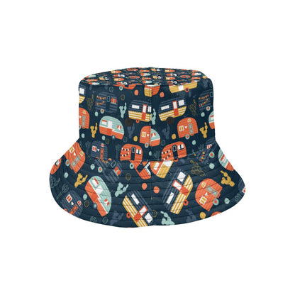 Camper Caravan Print Pattern Unisex Bucket Hat