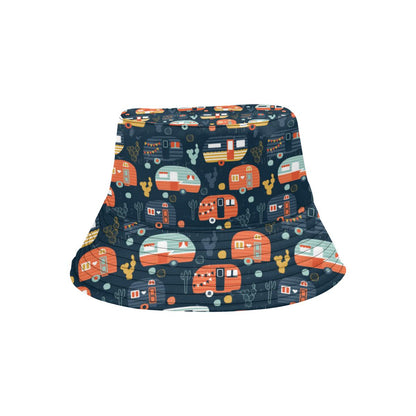 Camper Caravan Print Pattern Unisex Bucket Hat