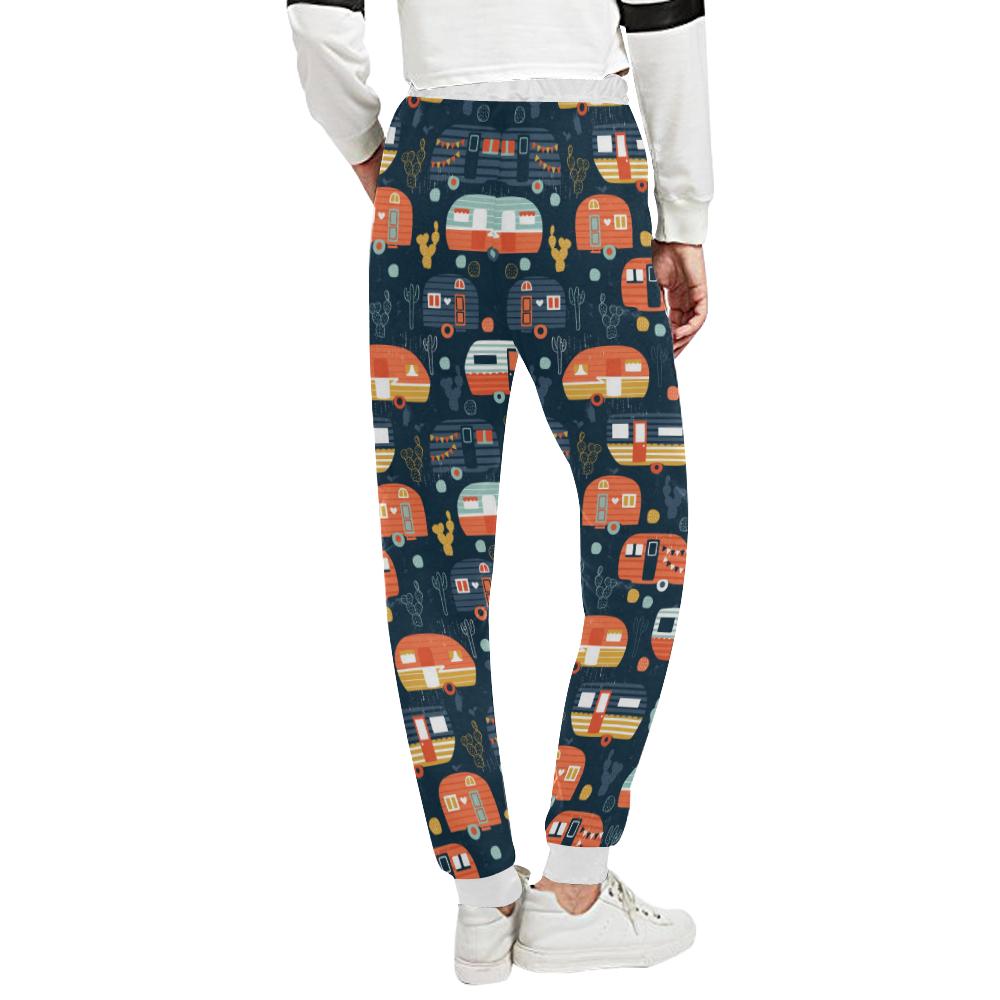 Camper Caravan Print Pattern Unisex Casual Sweatpants (Model L11)-JTAMIGO.COM