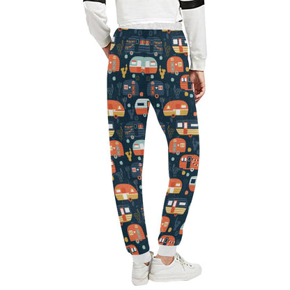 Camper Caravan Print Pattern Unisex Casual Sweatpants (Model L11)-JTAMIGO.COM
