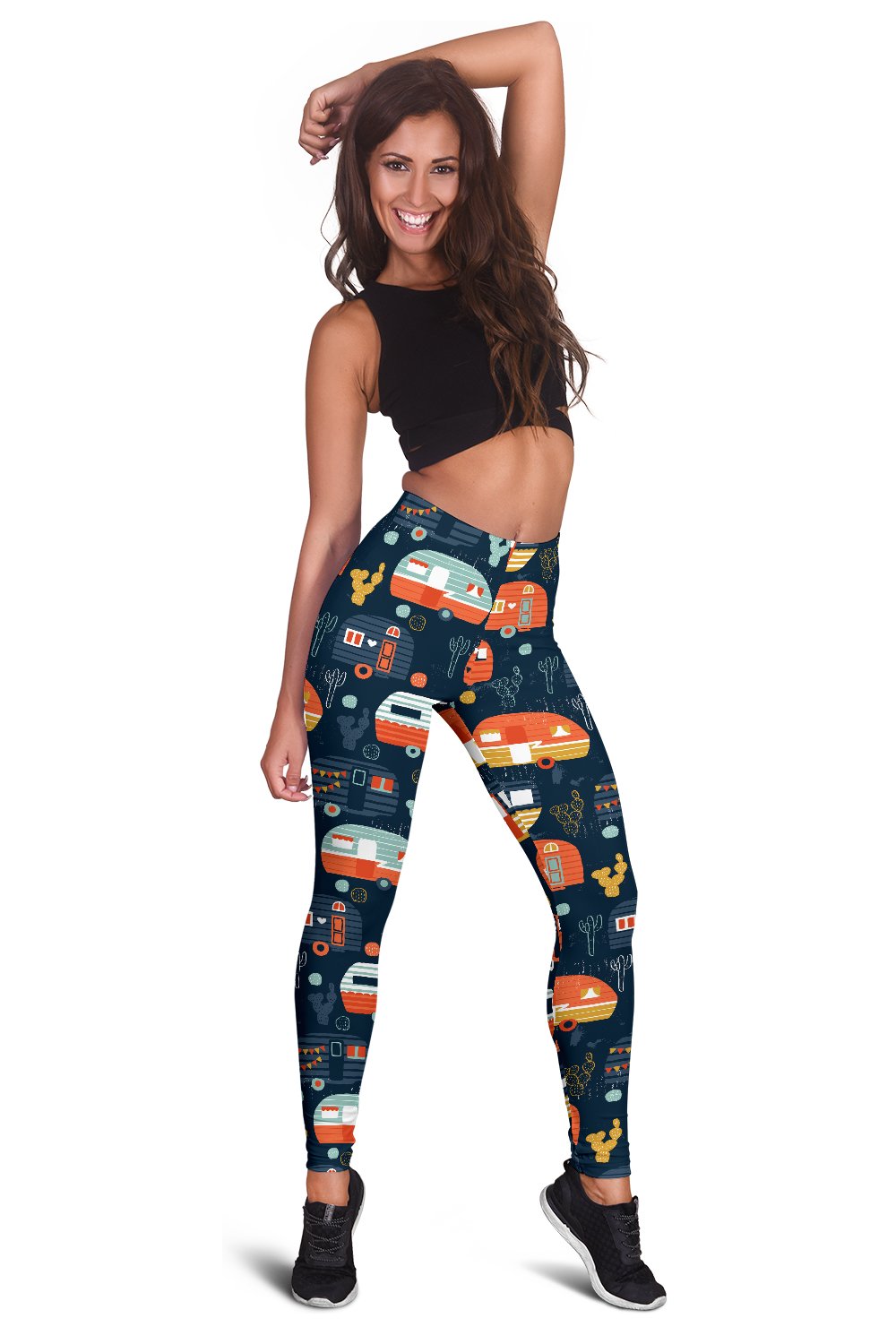 Camper Caravan Print Pattern Women Leggings