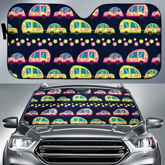 Camper Cute Camping Design No 3 Print Car Sun Shade For Windshield
