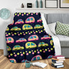 Camper Cute Camping Design No 3 Print Fleece Blanket