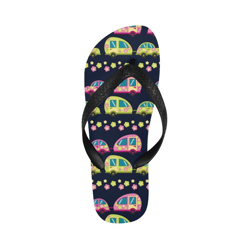 Camper Cute Camping Design No 3 Print Flip Flops-JTAMIGO.COM