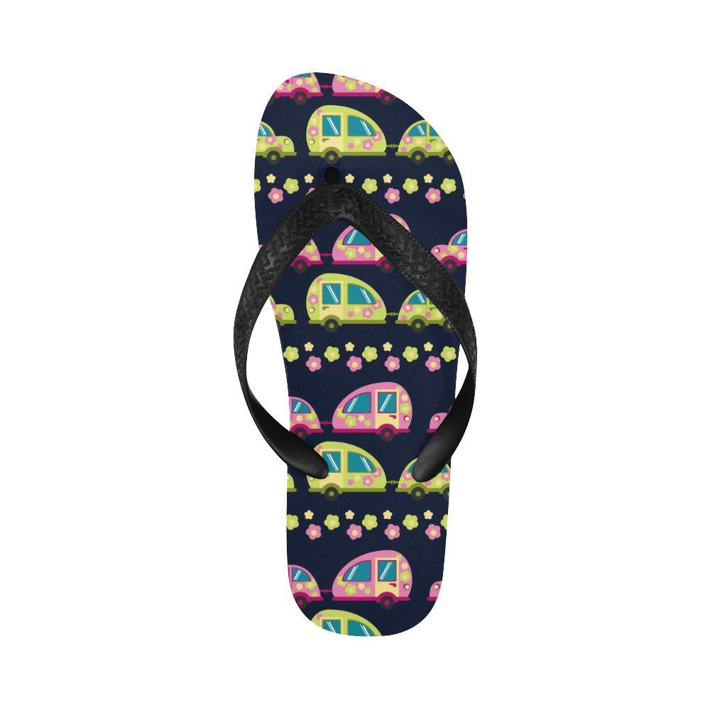 Camper Cute Camping Design No 3 Print Flip Flops-JTAMIGO.COM