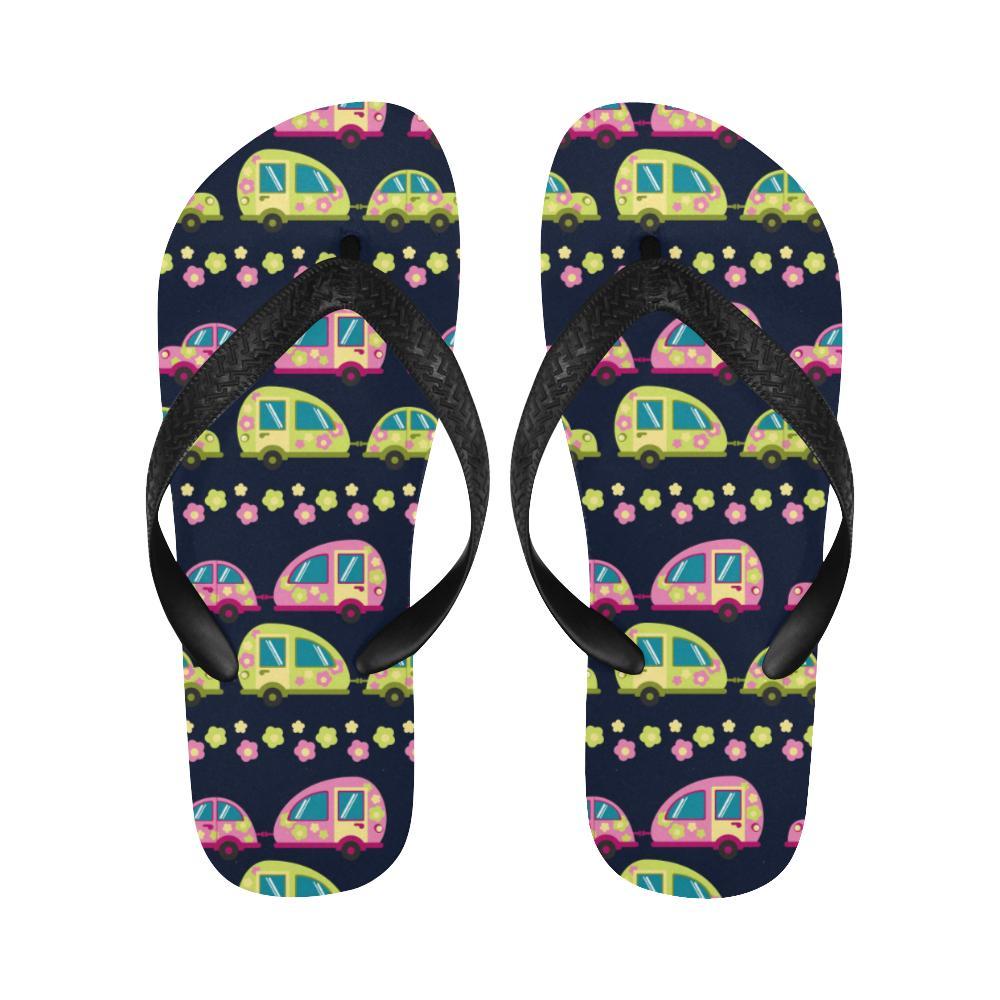 Camper Cute Camping Design No 3 Print Flip Flops-JTAMIGO.COM