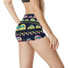 Camper Cute Camping Design No 3 Print High Waisted Spandex Shorts-JTAMIGO.COM